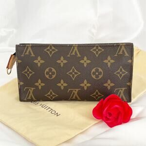 LOUIS VUITTON Vintage Monogram Pouch For Bucket GM AR1907 Clutch Shoulder Chain
